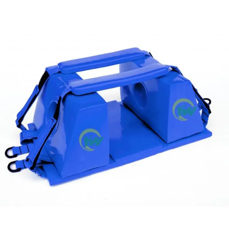 First aid medical rescue head immobilizer for spine board stretcher