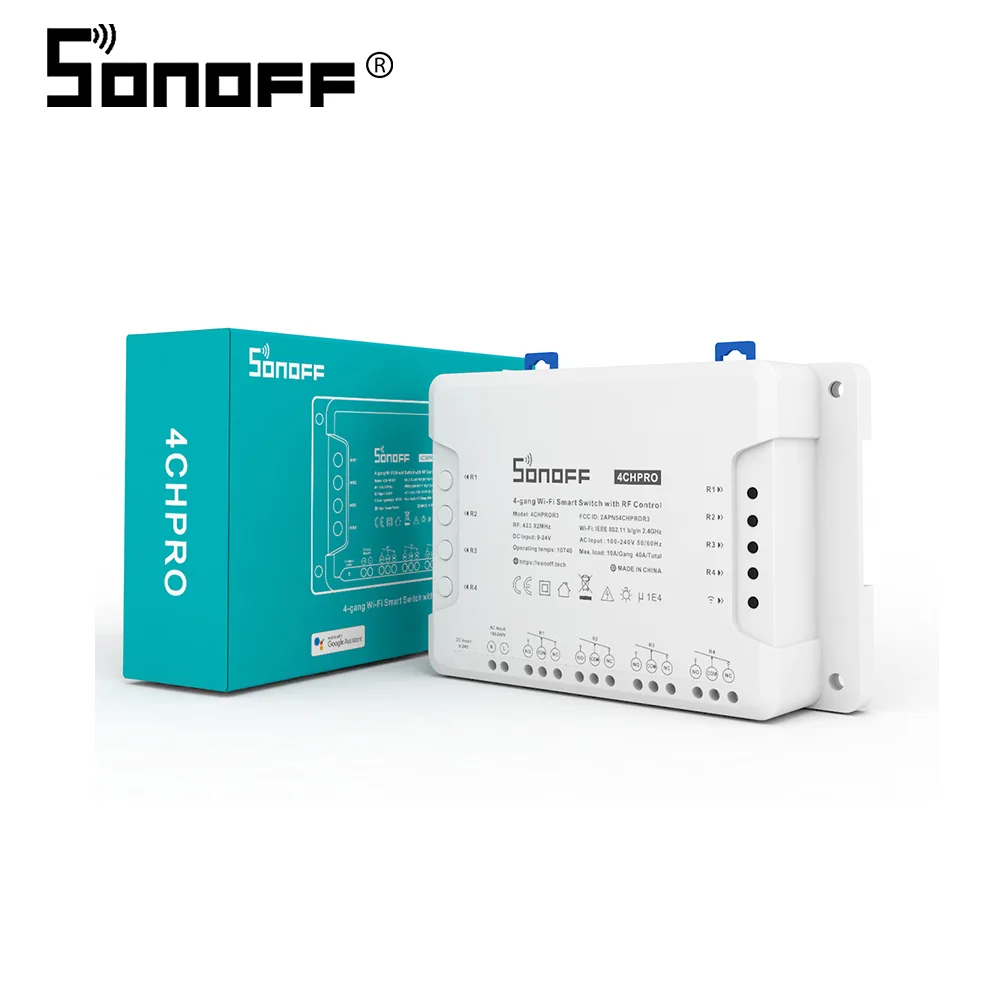Sonoff 4CH Pro R3 Advanced Smart Switch 4 Channels 433MHz 2.4G Wifi Remote Control Smart automation modules for Home Appliances