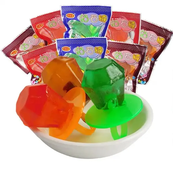 Wholesale Halal Diamond Ring Pop Hard Candy Toys Lollipop Sweet