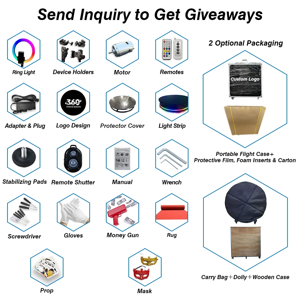 2024 new design 360 photo booth high quality 360 photo booth with flight case in america 360-degree automatic photo booth event