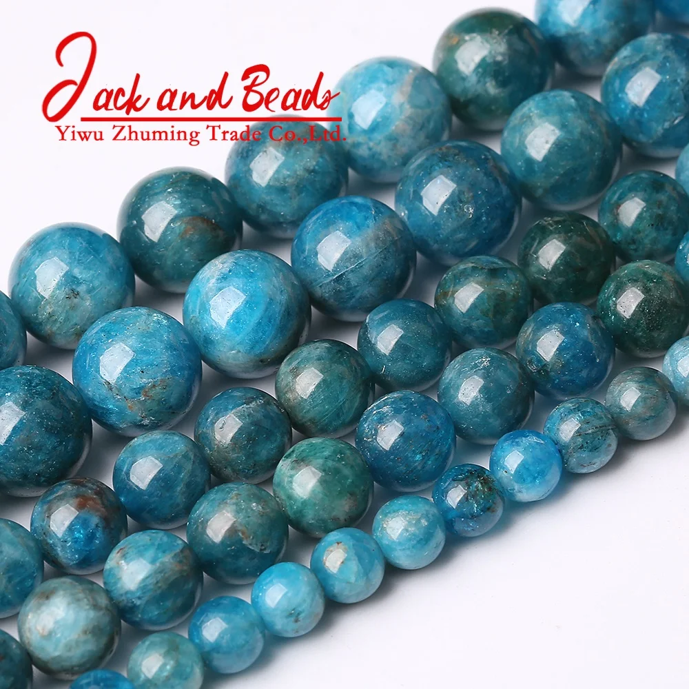 
Wholesale 6A Natural Stone Blue Apatite Gemstone Apatite Beads For Jewelry Making 
