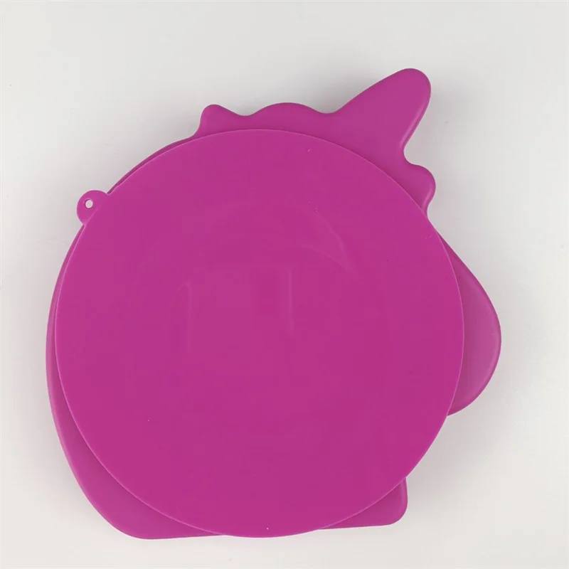 Baby Divided Plate Silicone- Portable Non Slip Child Feeding Plate with Suction Cup for Children Babies and Kids BPA Free