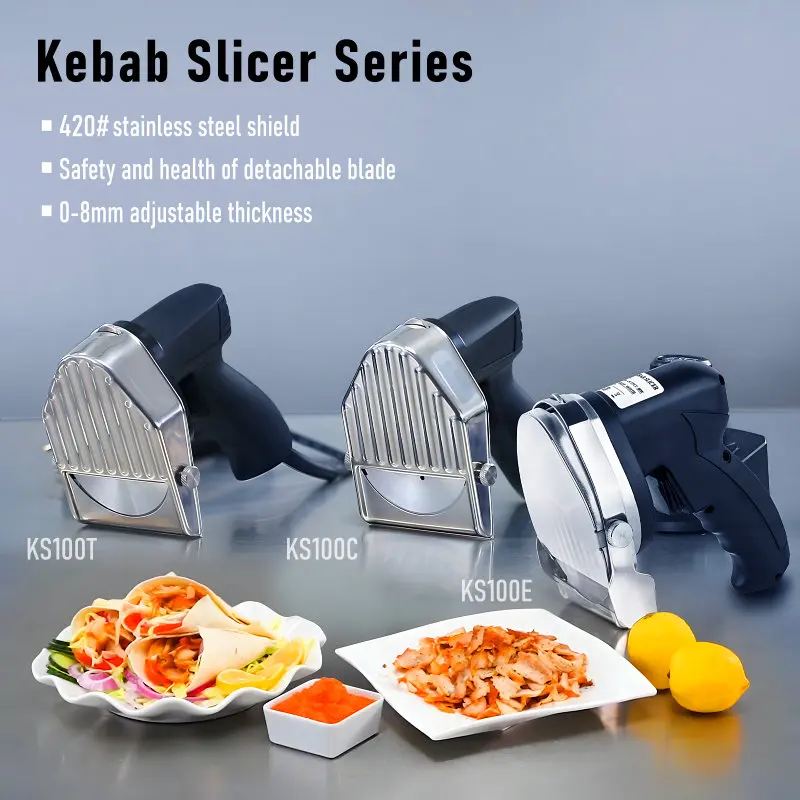 ASAKI Hot sale Commercial electric meat slicer kebab knife shawarma doner cutter cordless kebab slicer