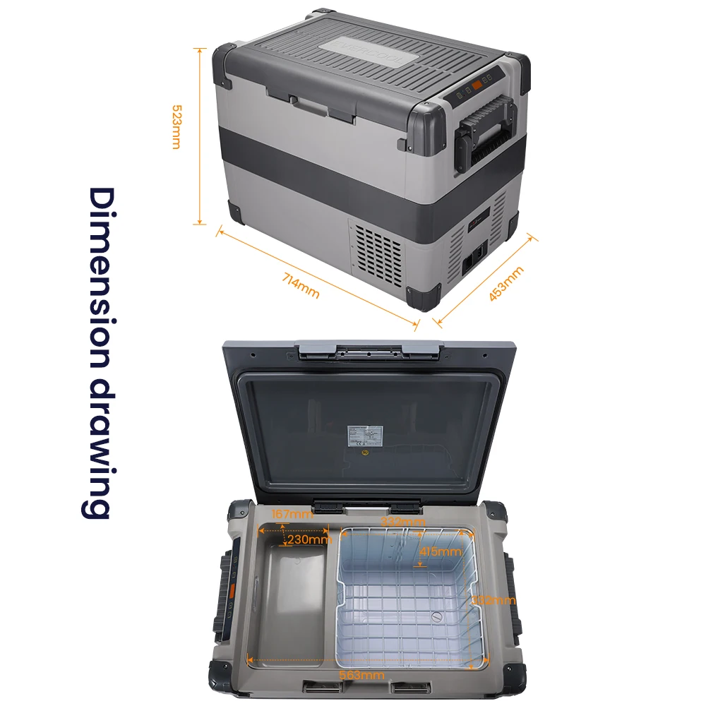 60l Rv Car Fridge 12 Volt Car Refrigerator Dual Single Zone Portable Electric Compressor Cooler 12 24vdc 110 240vac Adapters