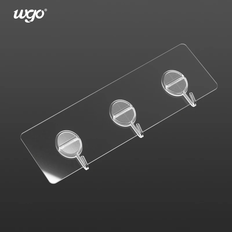 Hot Selling 3/5pcs Adhesive Multifunctional Novelty Hooks Rails Organizer Wall Mounted