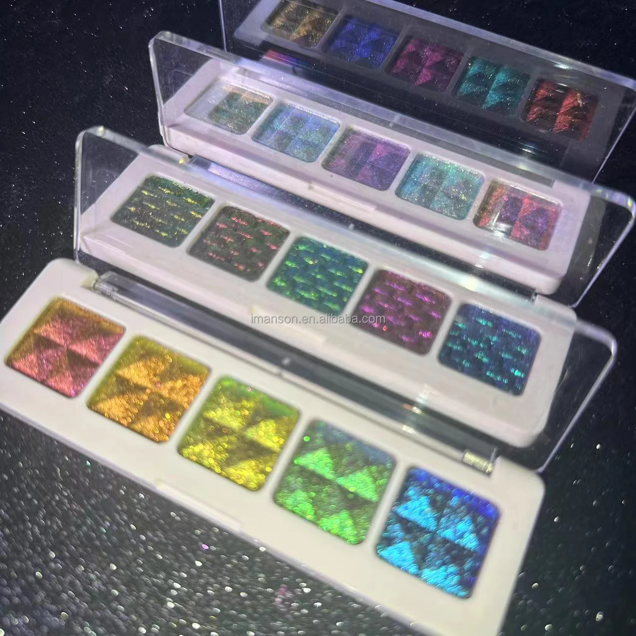 Private Label High Quality Super Highly Pigmented Eye Makeup Sparkle Color Shifting Duochrome Multiduochrome  Eyeshadow