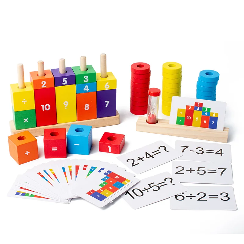 Wooden Stacking Block Toy Alphabet Spelling And Reading Words Wooden Sorting Toy Children Hand - eye Coordination Set