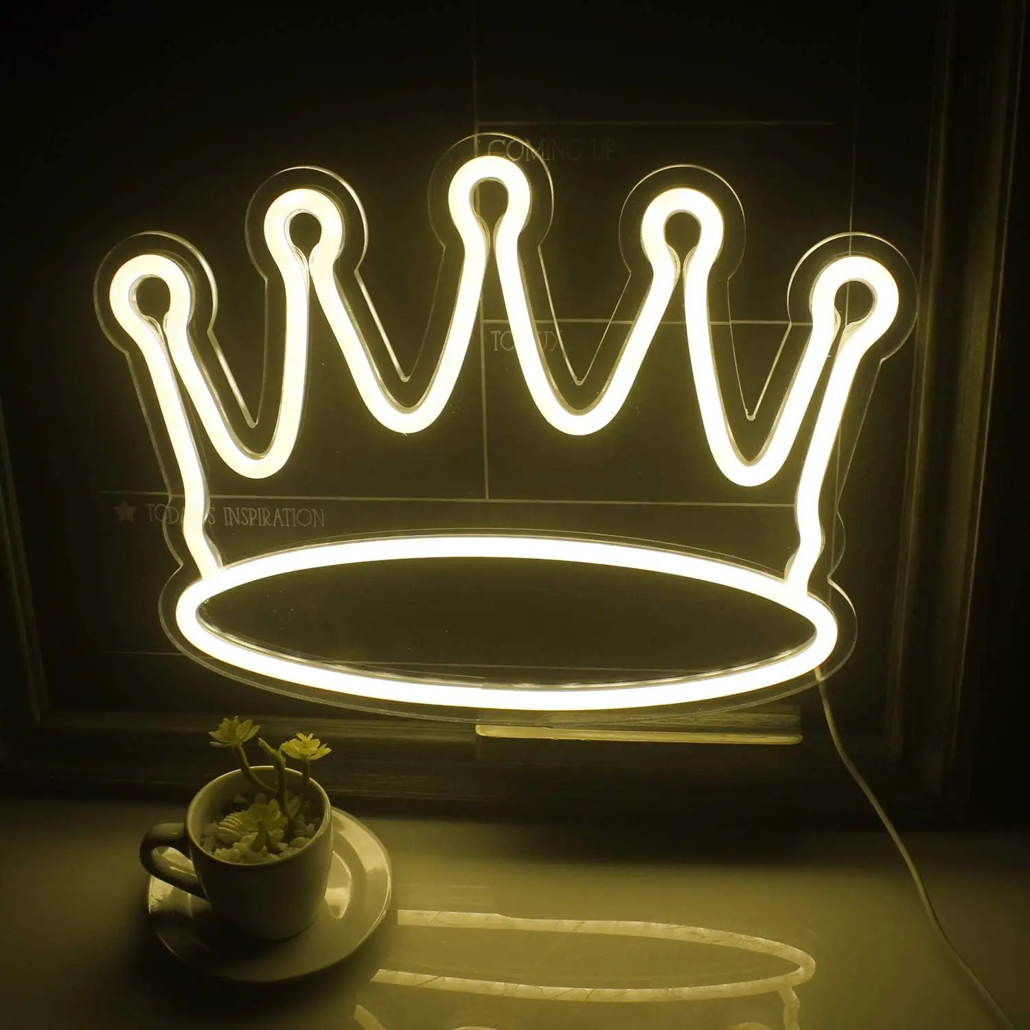 Weicao Crown светодиодная неоновая вывеска с регулируемой яркостью 5 В USB королевская шляпа светодиодные огни неоновые вывески для мальчиков и девочек спальня подарок на день рождения
