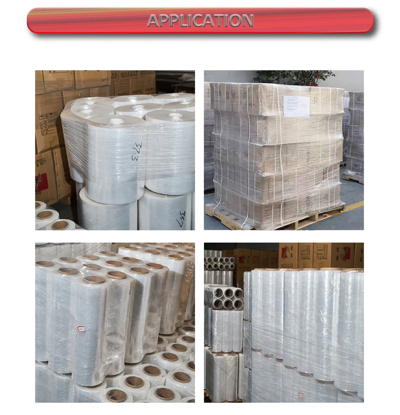 2024  Factory Industrial Pallet Packing Pack Polyethylene Transparent Pallet Wrap Stretch Film Roll Hand PE Stretch Film