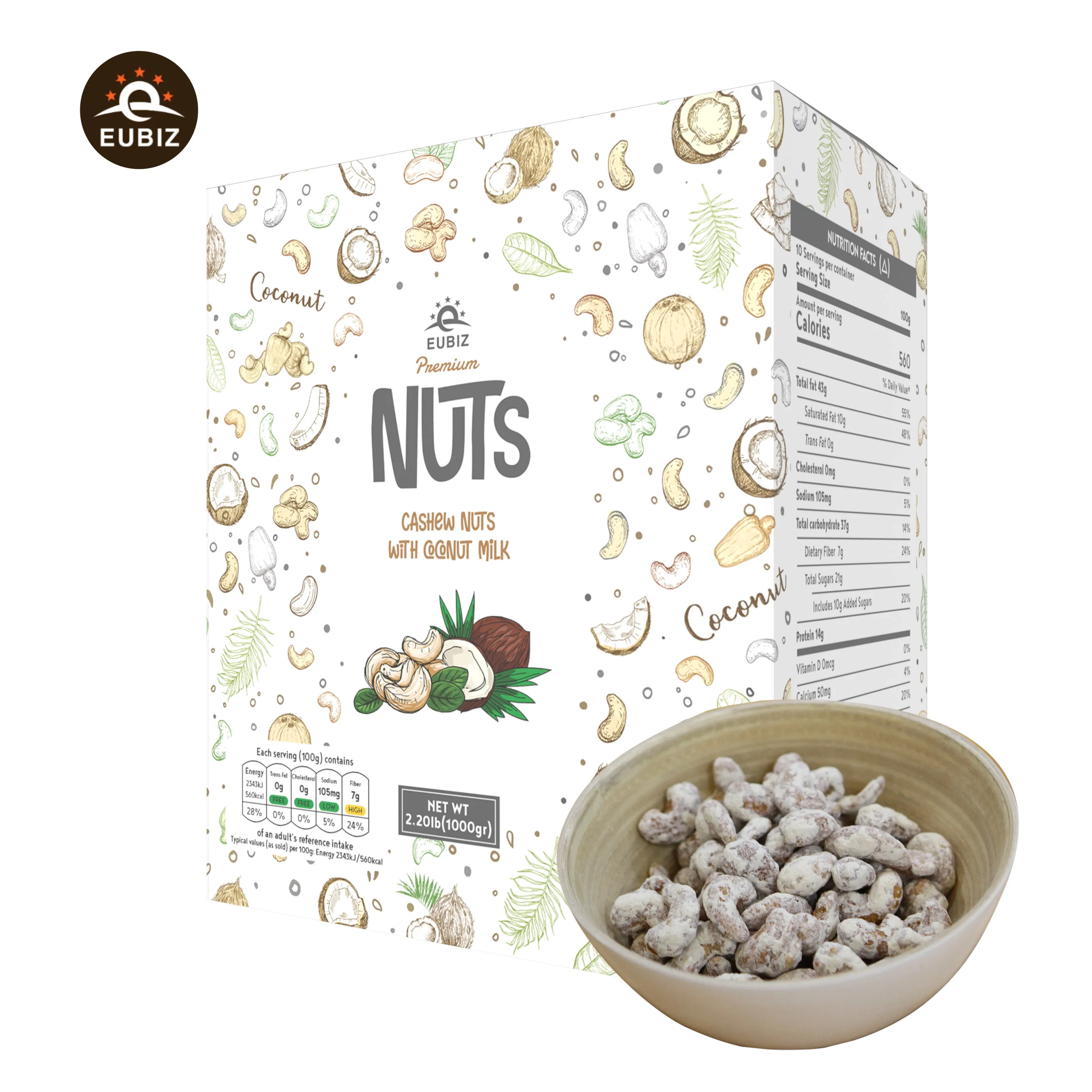 Whole Sale  EUBIZ Cashew nuts Flavor Honey -  High Quality Cashew Nut Manufacturers - Box (paper) 1000g (35.3 OZ) - VietNam