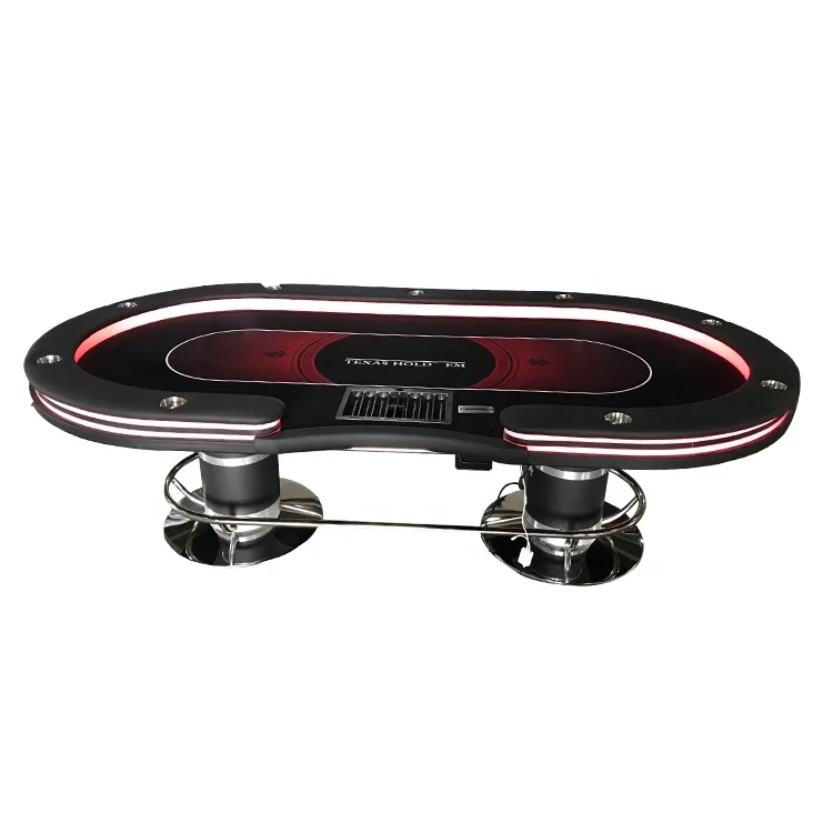 
96inch LED LIGHTS poker table,with pedstal legs,dye sublimation printing 