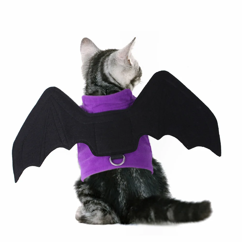 Fashion Cat Clothes Bat Wings Funny Dog Costume Artificial Wing Pet Cosplay Prop Halloween Clothes Cat Dog Costume Pet Products