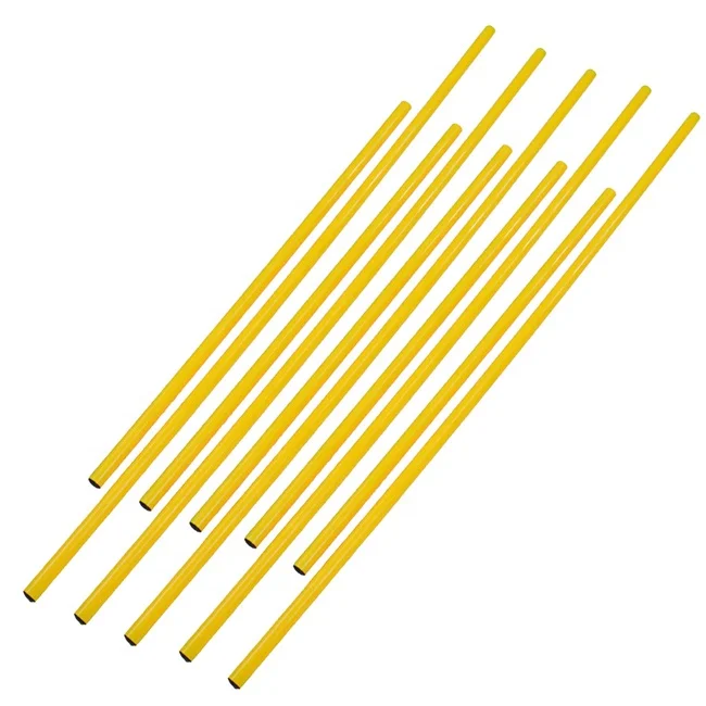 factory price 1.5m yellow soccer football training equipment agility slalom training poles