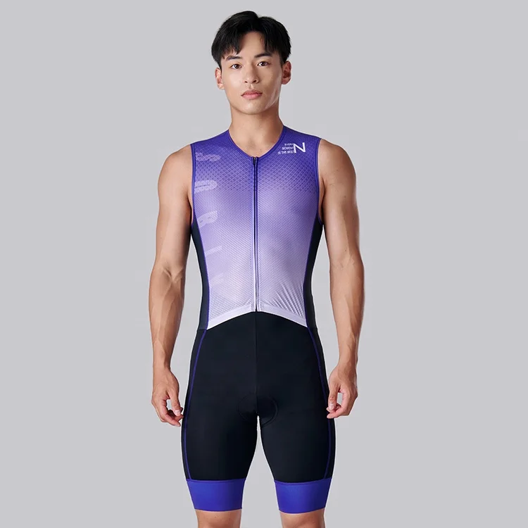 OEM ODM triathlon suits custom design sleeveless trisuit men triathlon cycling clothing manufacturer with private label and logo