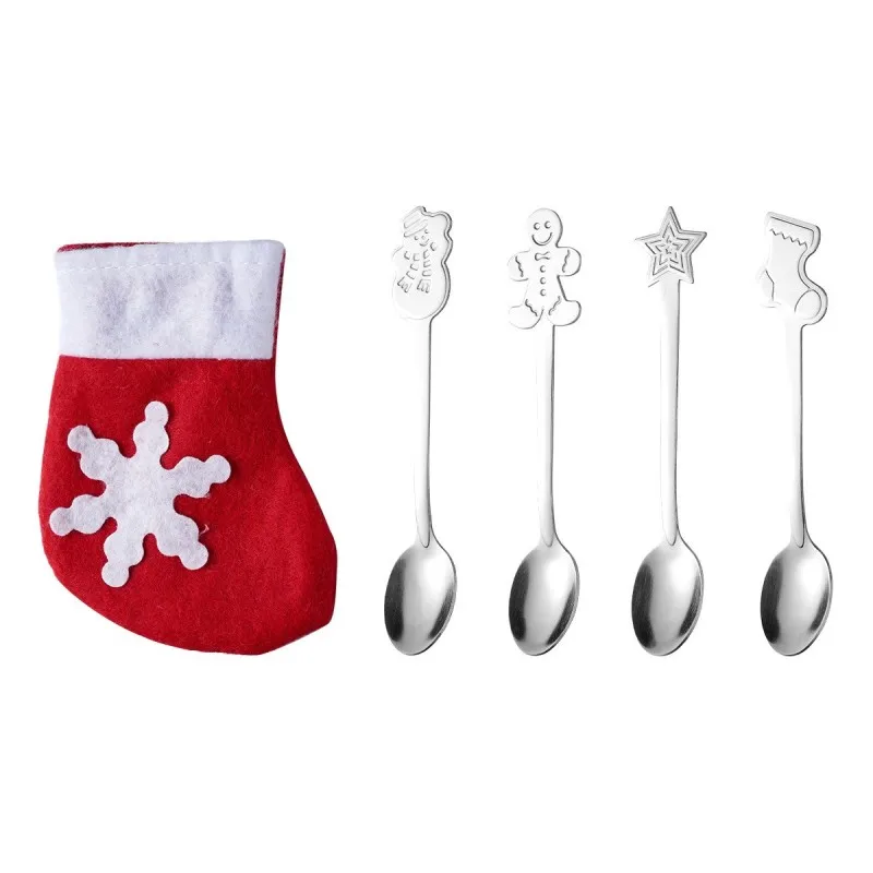 Luxury Stainless Steel Cutlery Set Christmas Gift Box with Spoon Fork Knife Matte Red Gold Plated Food Grade for Parties Travel