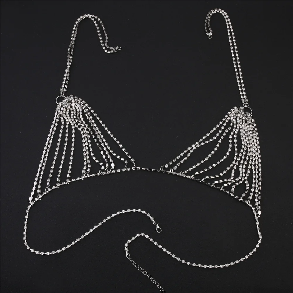 bra chain body jewelry women body chains sexy bikini jewelry accessories