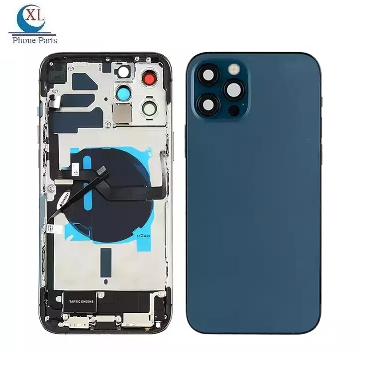 Full Housing Assembly Complete for iPhone 14 13 12 11 Pro Max 13 12 Mini Back Glass Cover with Small Parts for iPhone 12 Pro Max