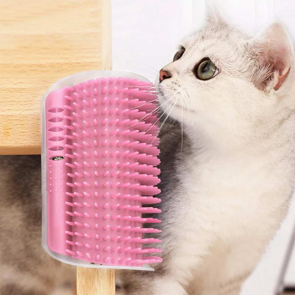 Grooming Tool Hair Removal Massage Comb Interactive Toys wall mounted pet cat wall scratcher