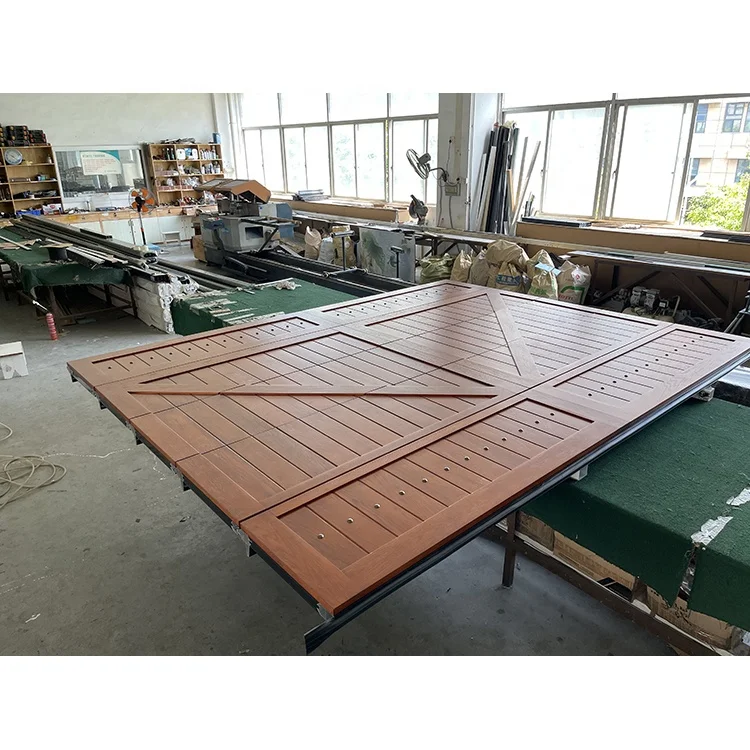 American red oak waterproof and crack resistant outdoor high-end villa solid wood garage door