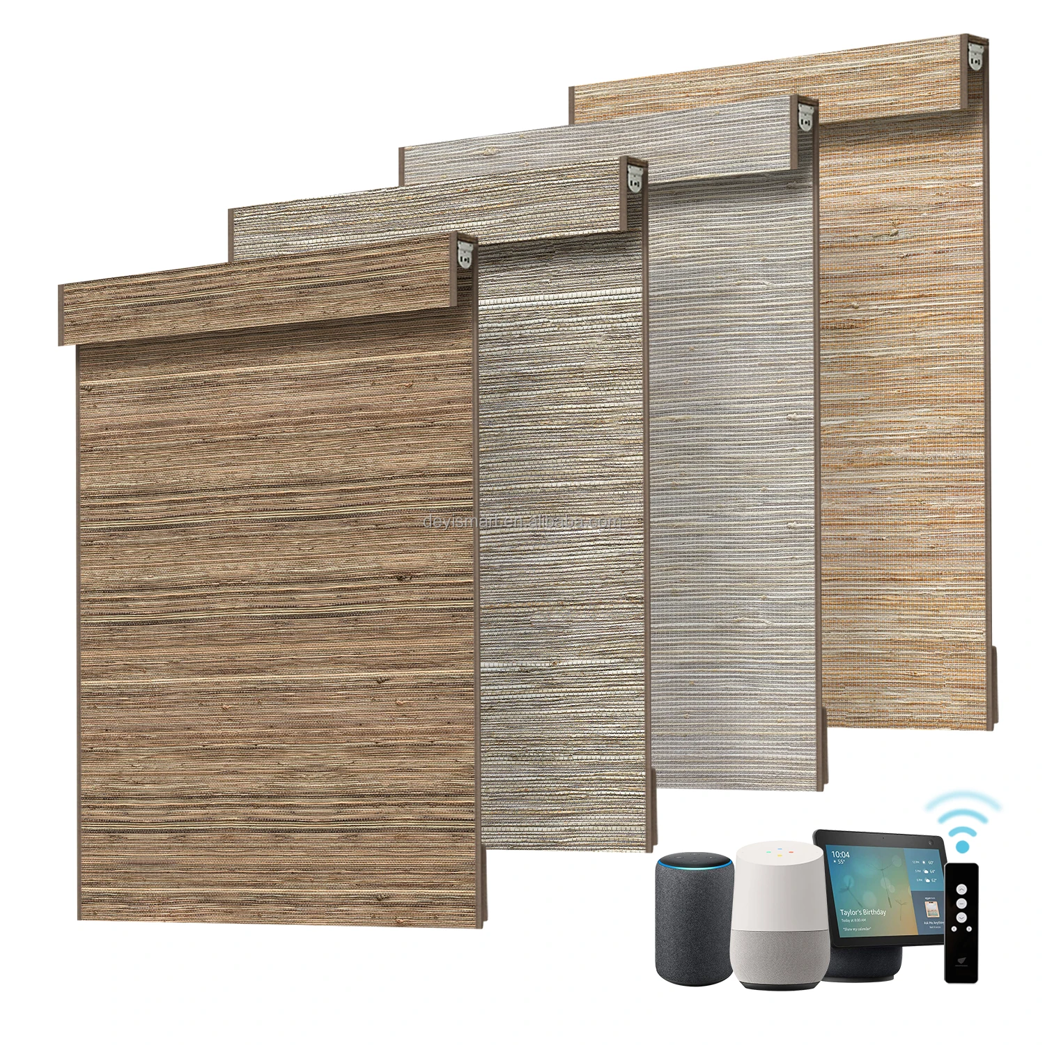 Nature Smart Faux Window Shades Lighting Bamboo Roll Up Window Blind Woven Wood Blinds