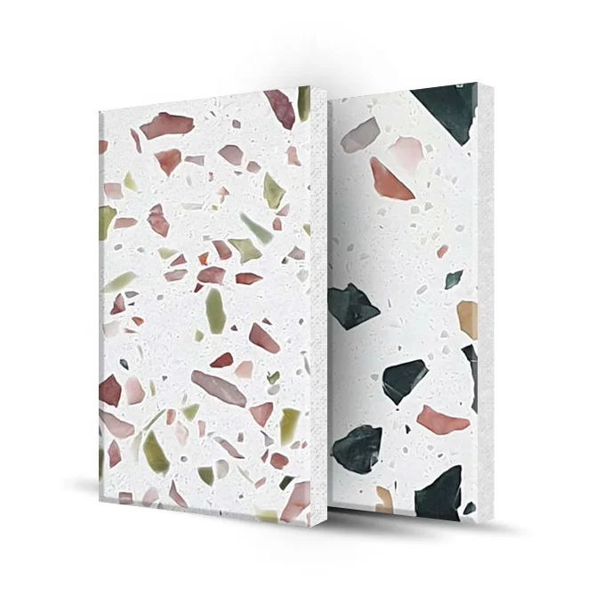 Wholesale Red Artificial Terrazzo Cement Tiles Price Square Meter Floor Slab