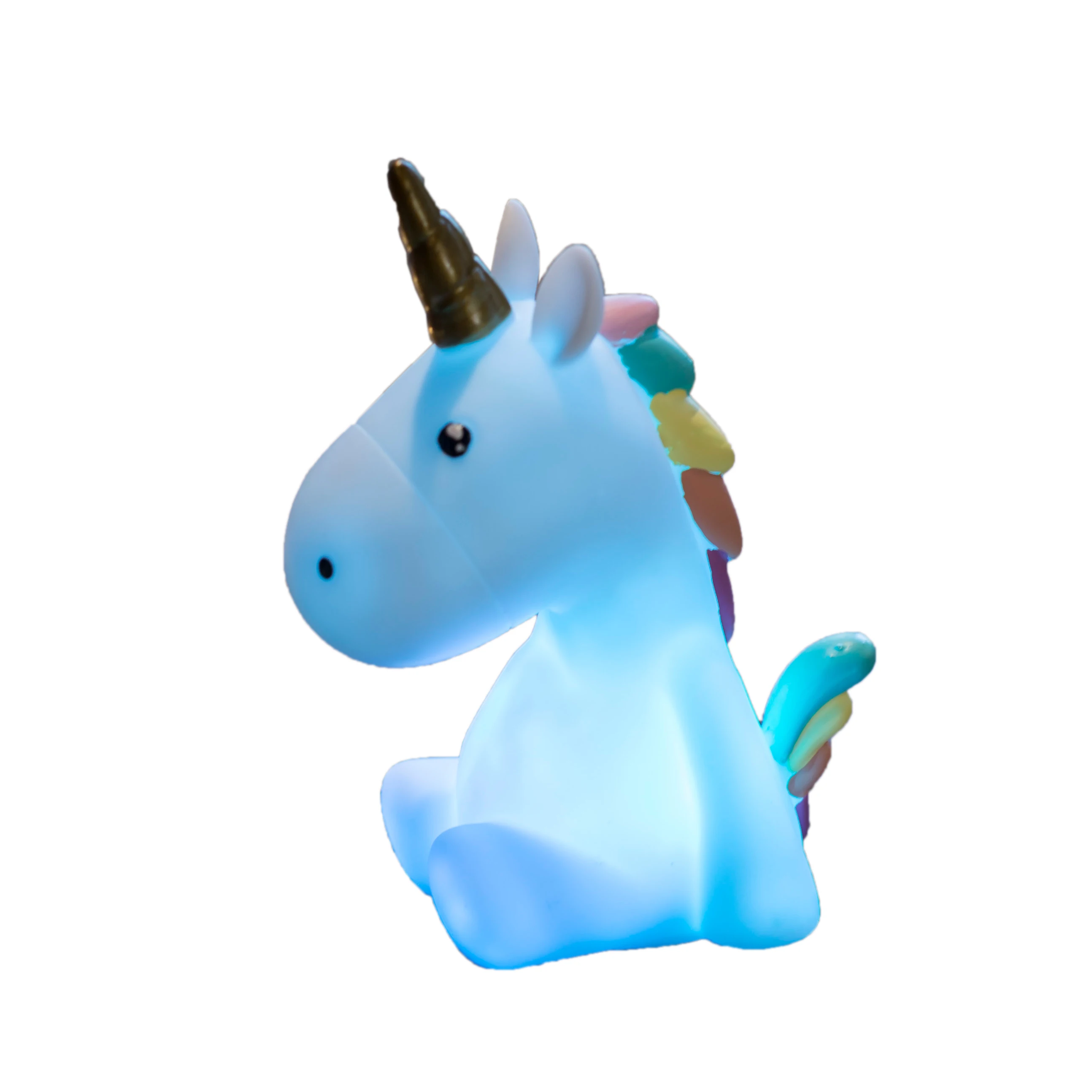 Cute Unique Moon Star Unicorn Battery Powered Indoor Pvc Silicone Led Lamp Baby Night Light for Kids Room Decor