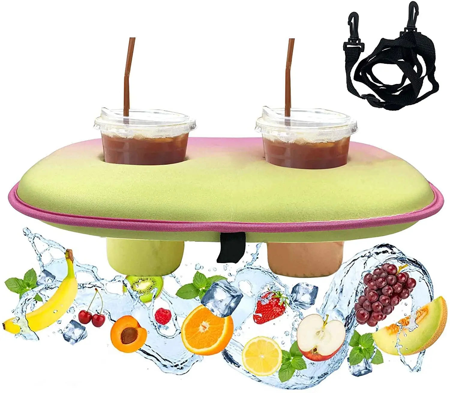 Custom Logo Swimming Pool Neoprene Floating Beer Drink Holder