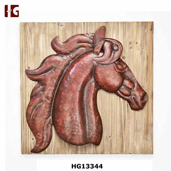 Lovely Horse Wall Mounted Wine Bottle Racks With 2 Glass Bottle