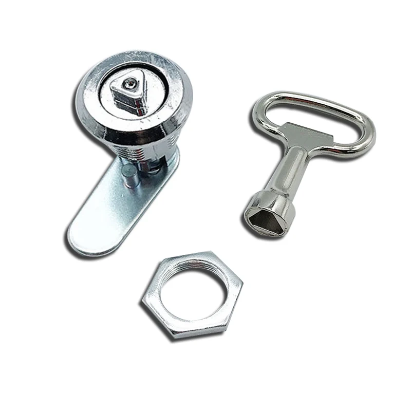 Communication Distribution Box Tongue Lock Ms761 Type Press Shockproof Zinc Alloy Triangular Electrical Cabinet Cylindrical Lock