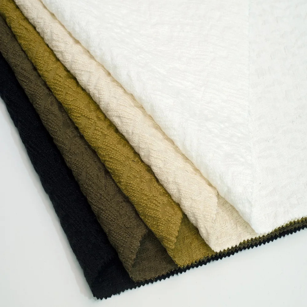 2527# Sample order jacquard linen cotton viscose 392g linen fabric for autumn winter clothing