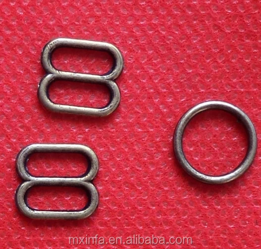 6-30mm custom color coated iron bra ring and slider