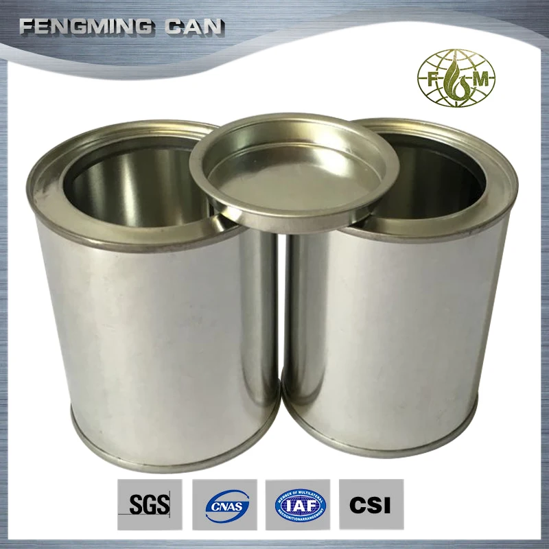 6oz small custom metal tin candle jar with lid