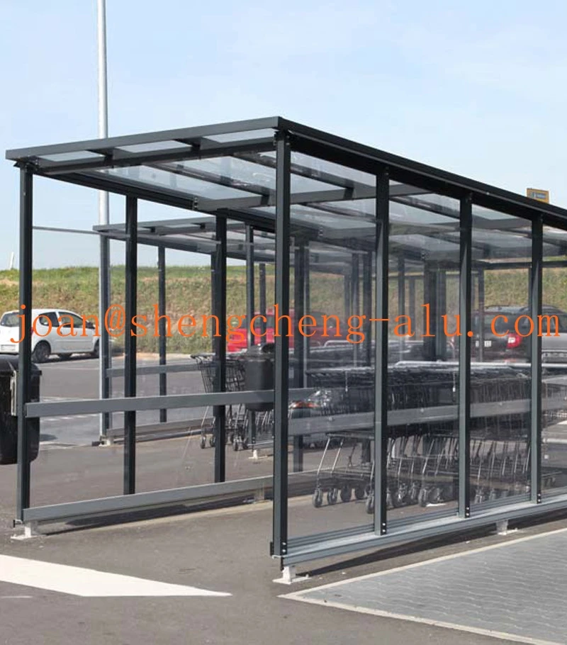 Customizable Storage Shelter for Supermarket Shopping Trolleys/Carts PVC Coated Steel Frame Galvanized Material Canopy Carport