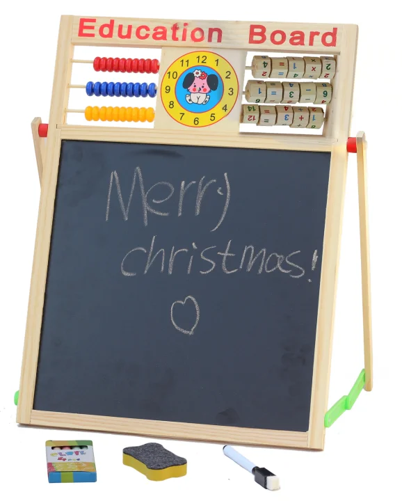 Детская развивающая деревянная многофункциональная доска для письма, магнитная доска, Детская Двусторонняя доска для рисования