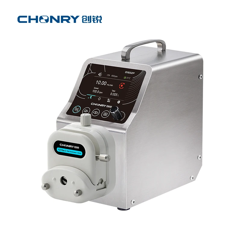 CHONRY 0I602P lab speed adjustable peristalt pump 110V/220V chocolate liquid transfer manufacturer