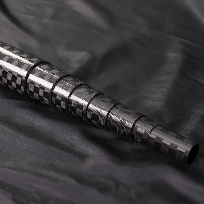 Custom Black Carbon Fiber Vinyl fibra de carbono Tubing