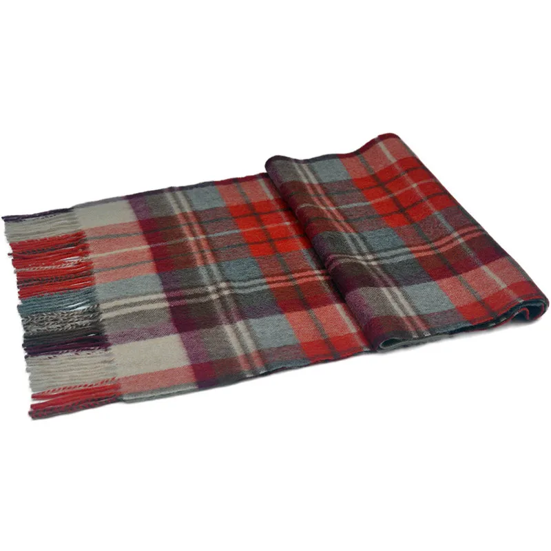 BLUE PHOENIX Mongolian Cashmere Scarf Plaid Tartan Super Cozy Luxury Soft Headscarf Wholesale Hijab Winter  Tudung Bawal