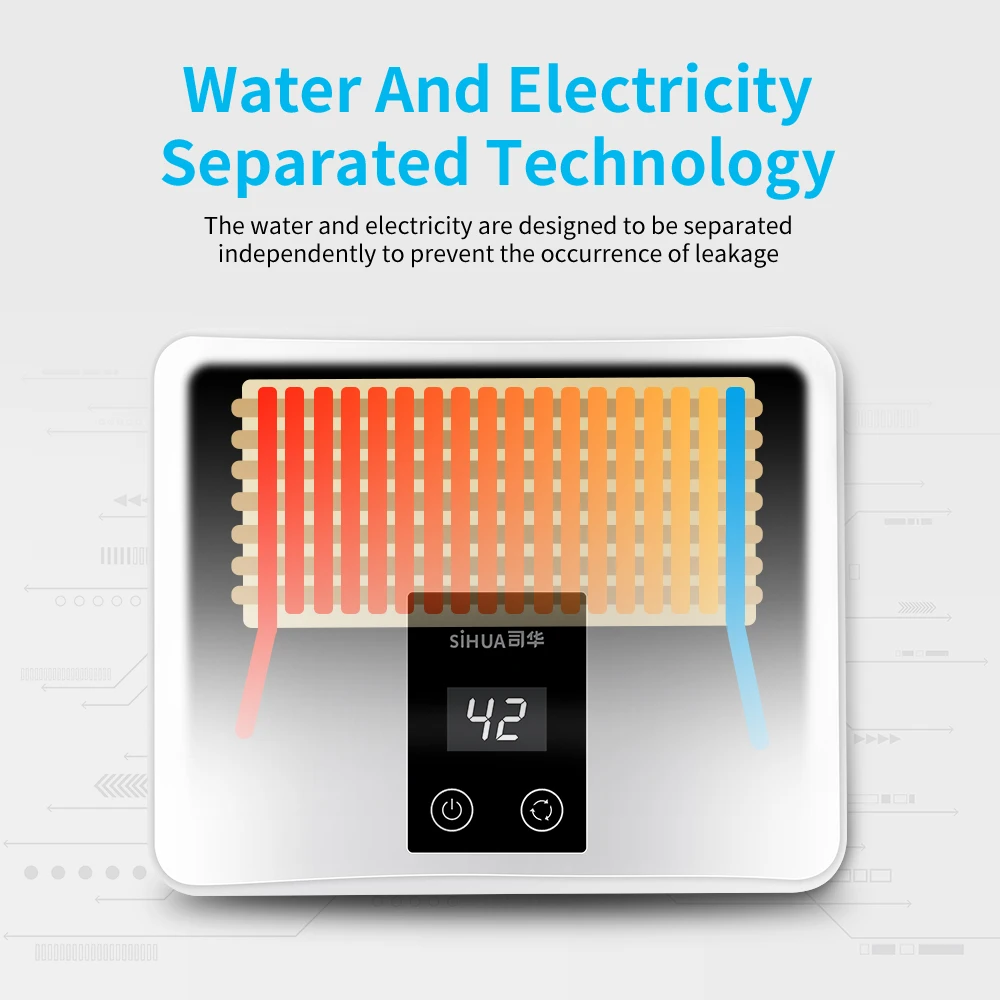 110V~240V Low Power Mini Tankless Geysers Shower Electric Instant Hot Water Heater