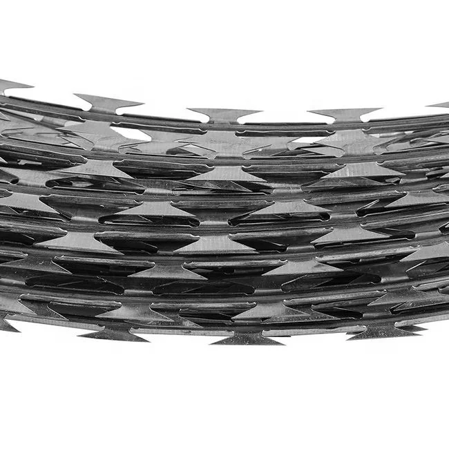 Бритвенная проволока оцинкованная колючая BTO-22 450