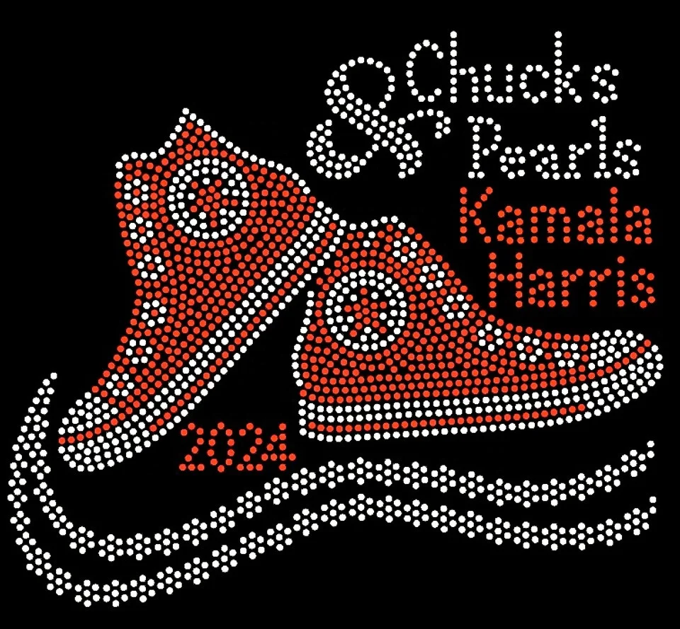 Новое поступление железные на заказ перламутровые теннисные туфли KAMALA HARRIS 2024 Дельта горный хрусталь