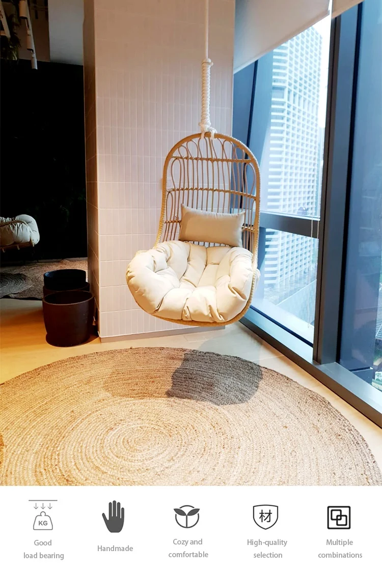 Source manufacturers wholesale rattan swing egg chair swing chair out door modern bedroom furniture set