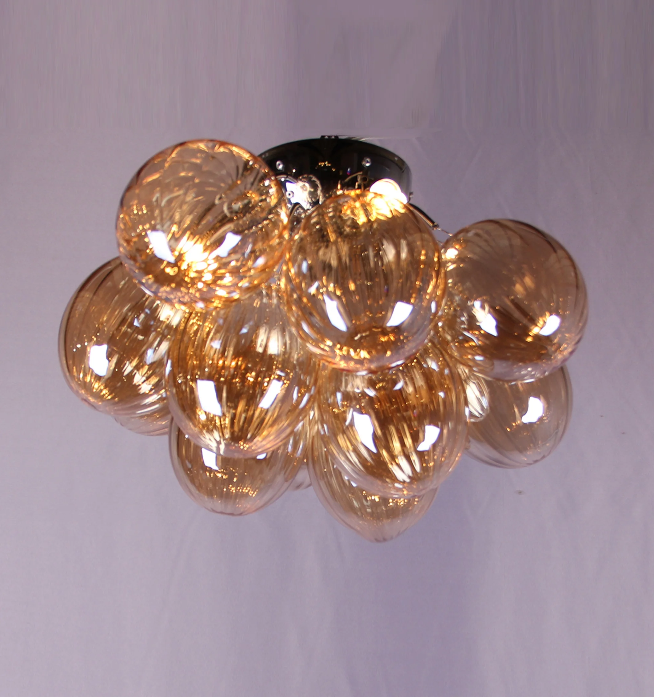 high ceilings retro pendant lights bistro globe clear murano glass chandelier 6 light