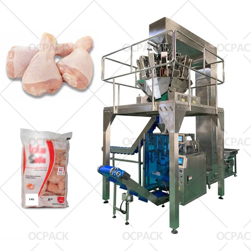 Automatic Biscuit Chips Frozen Food Chicken Leg Fresh Fish Chicken Leg Packing Machine for Small Business