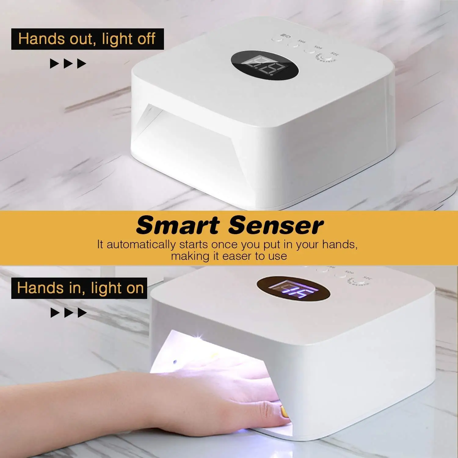 S50 Square UV Led Nail Lamp Rechargeable