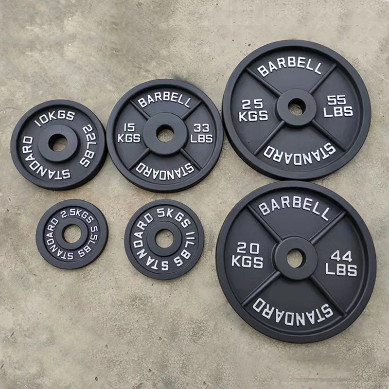 gym fitness equipment 25 kg cast iron barbell plate weight bumper plate sets diameter 50 for weightlifting exercise