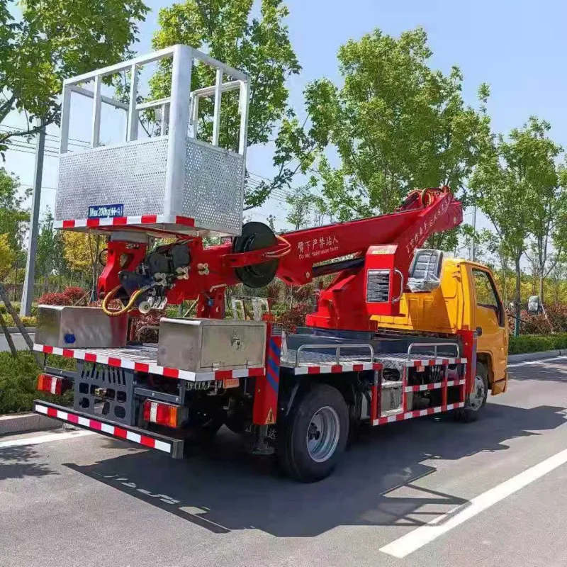 Vehicle-mounted Folding Arm Support Leg Truck Boom Aerial Operating Truck For Building Construction