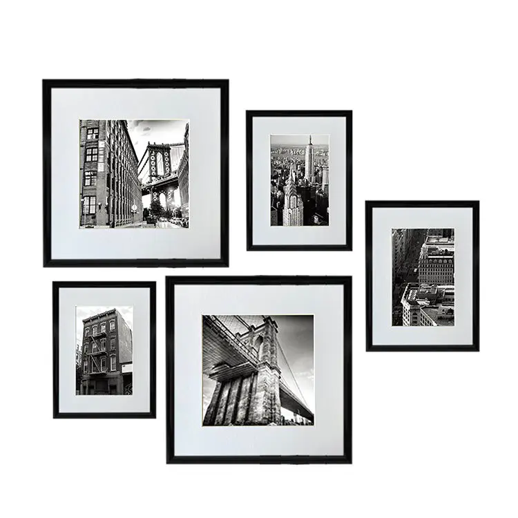 Wholesale nordic interior design plastic moulding wall frames home decoration living room art acrylic photo frame
