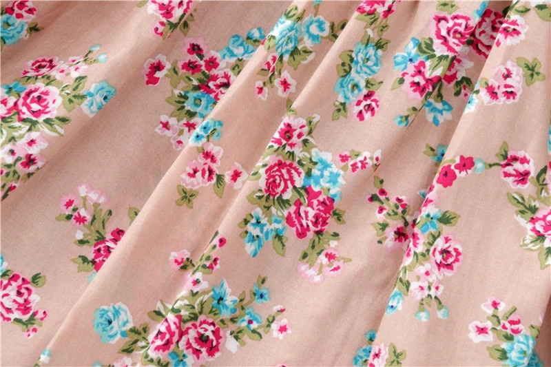 C042168  new arrival handmade floral girls smocked dress clothing  peter pan collar cotton newborn kids clothes  baby