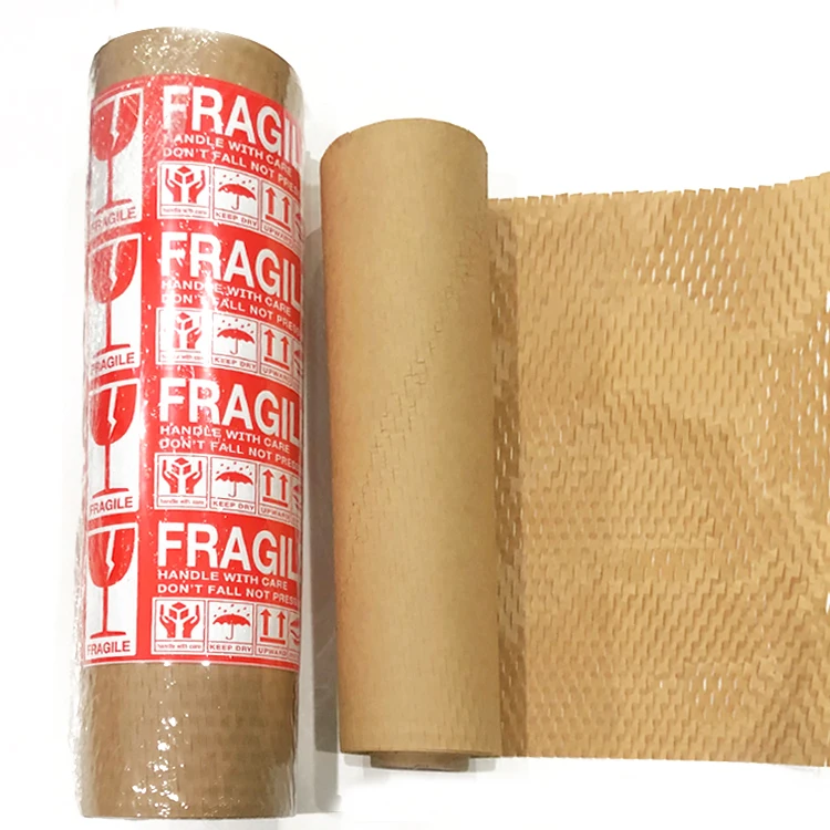 2022 New Style FSC-certificated Color customized Glassware Wrapping Paper Roll Honeycomb Paper
