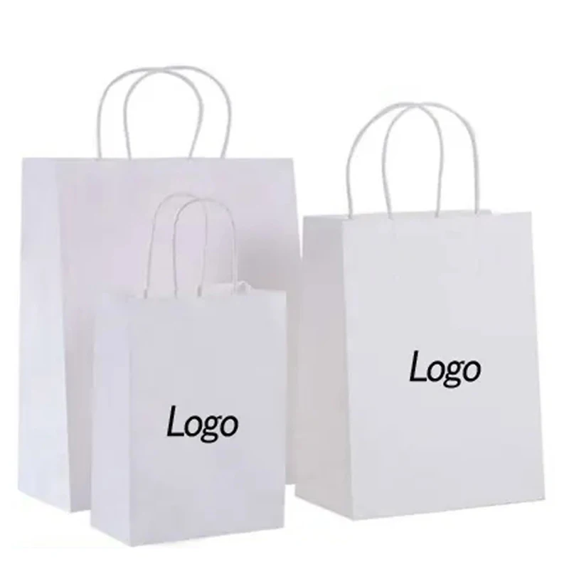 Brown kraft paper bag with logo print paper packaging bags for food takeaway